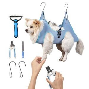 Dog Grooming Hammock Pet Grooming Kit Set Size M Clipper
